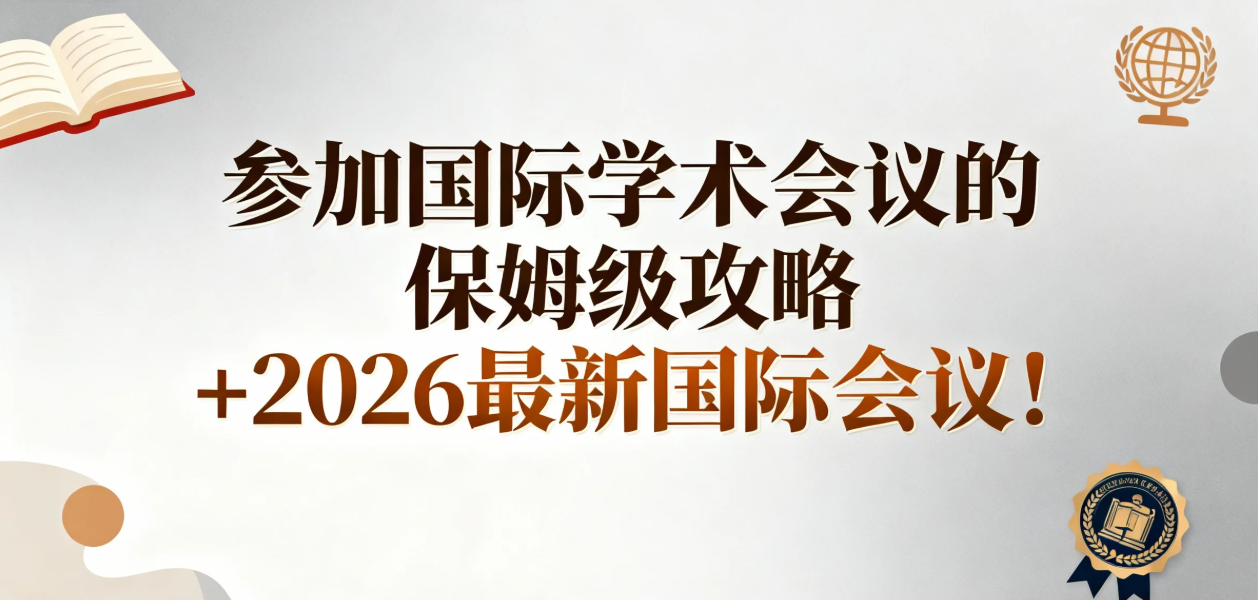 参加国际学术会议的保姆级攻略+2026最新国际会议!