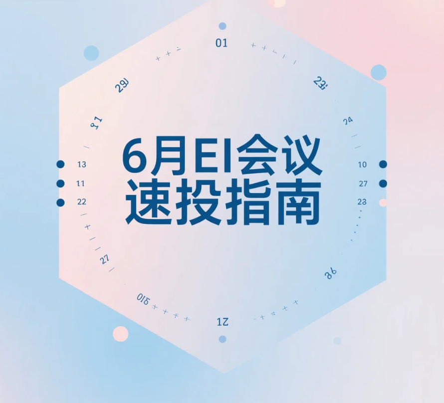  2026年6月EI会议速投指南